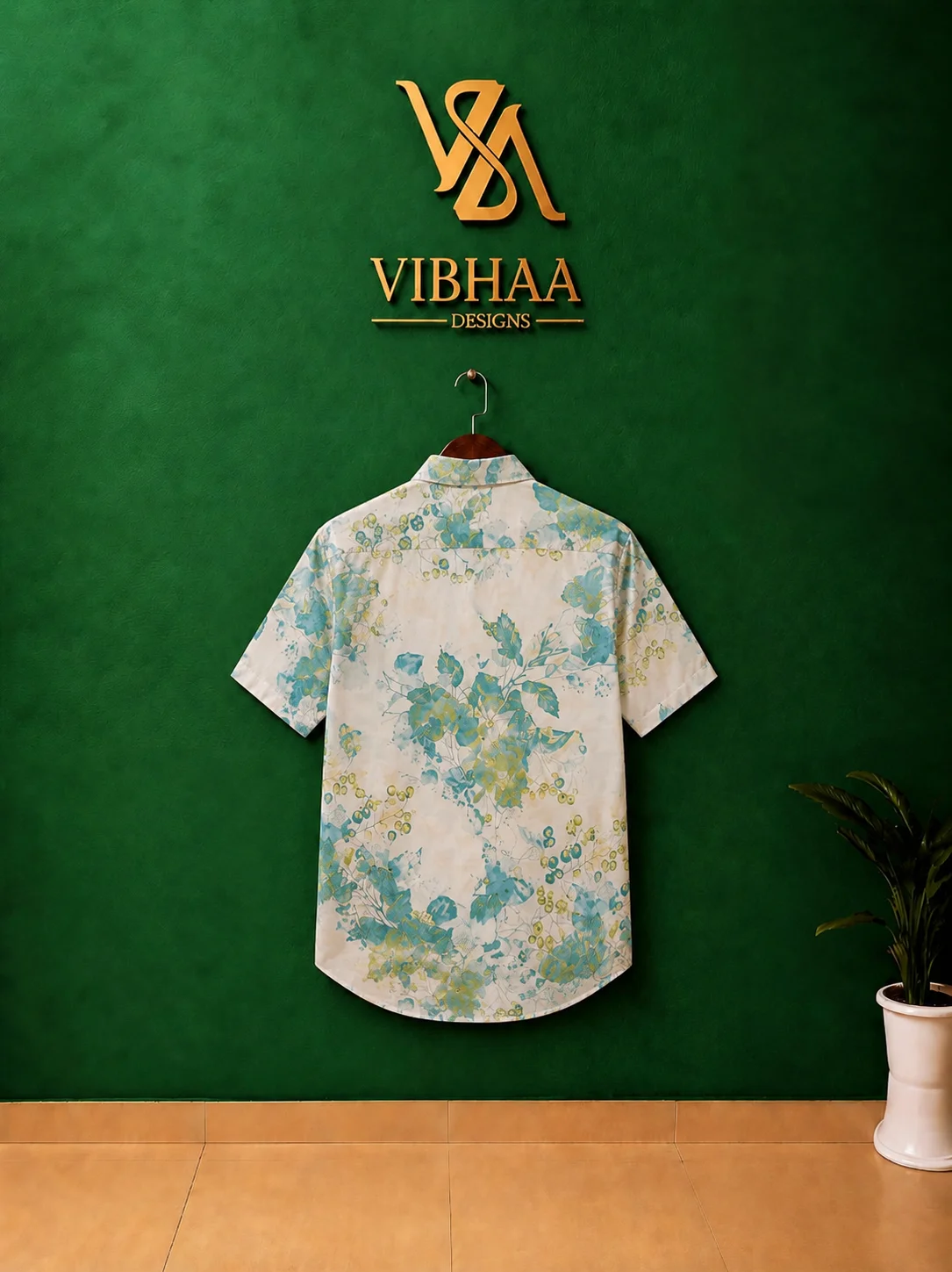 Blue Florel Soft Cotton Shirt