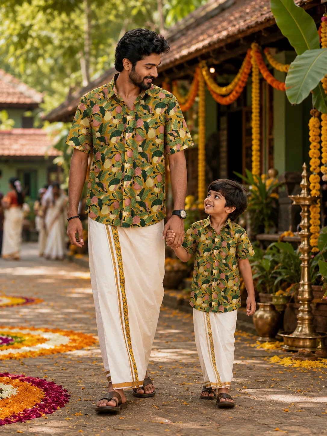 ONAM SHIRT - DHOTI COMBO ( PRE BOOK )