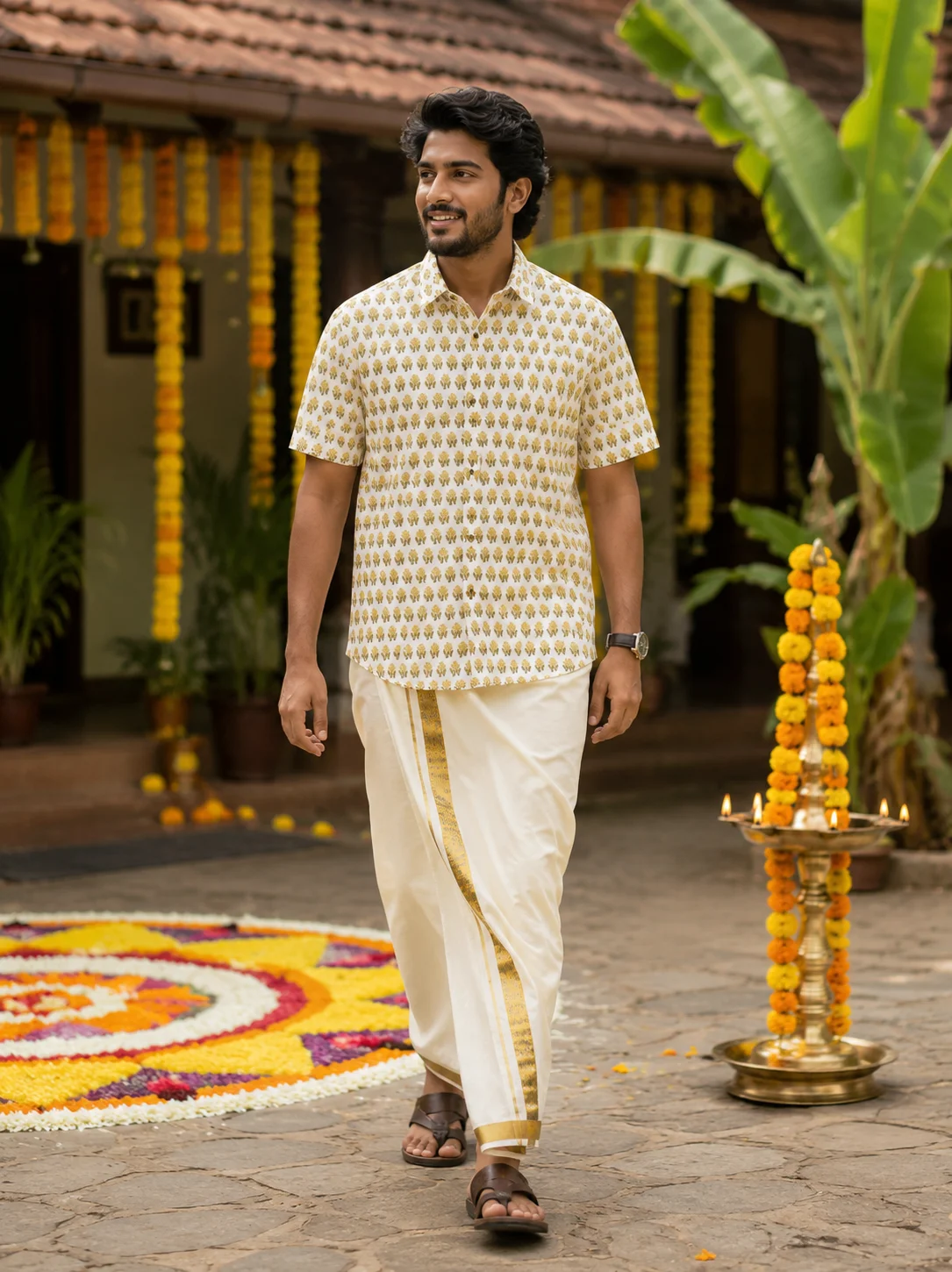 ONAM SHIRT - DHOTI COMBO ( PRE BOOK )