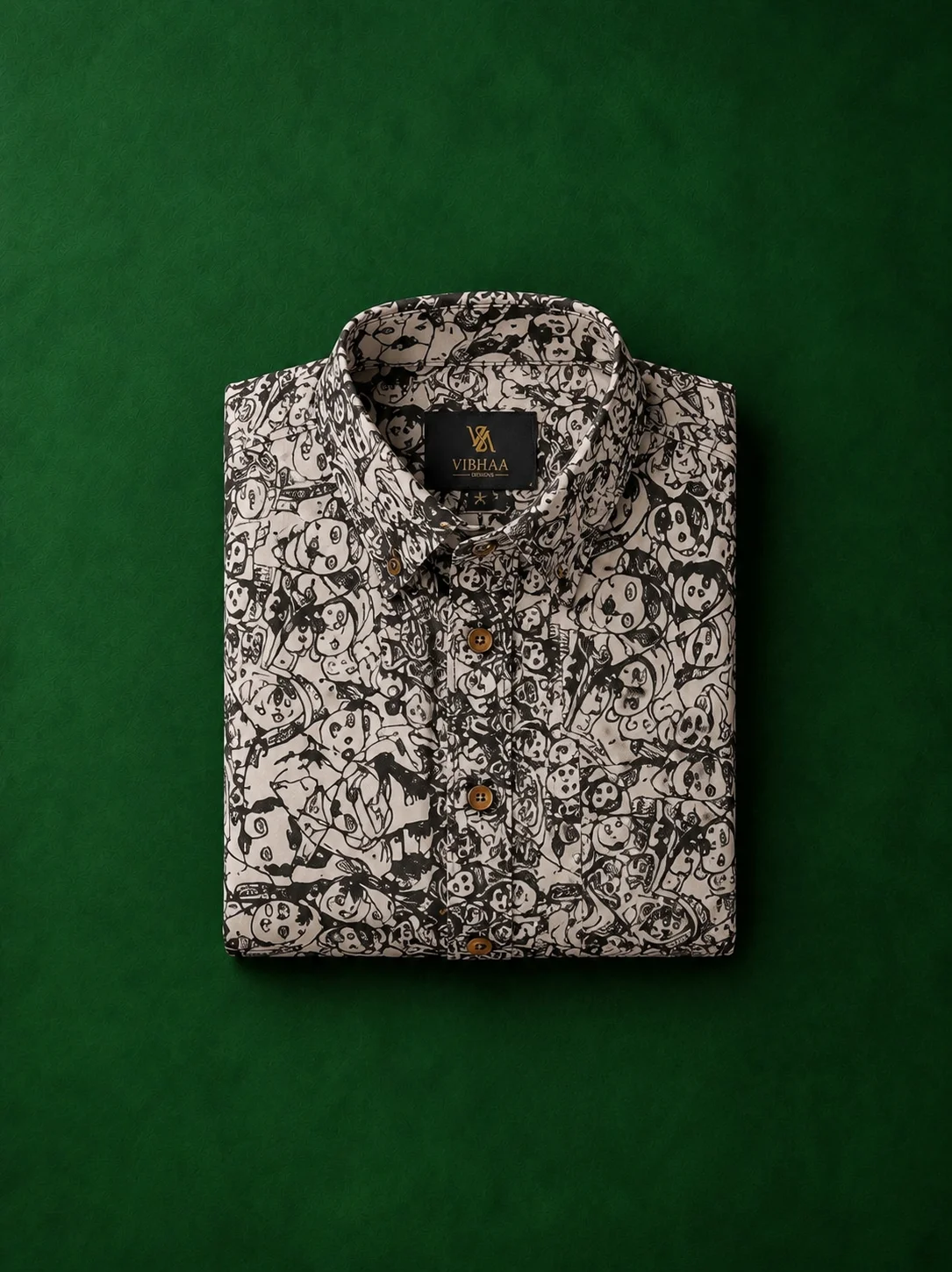 Face Printed Black and White cotton
