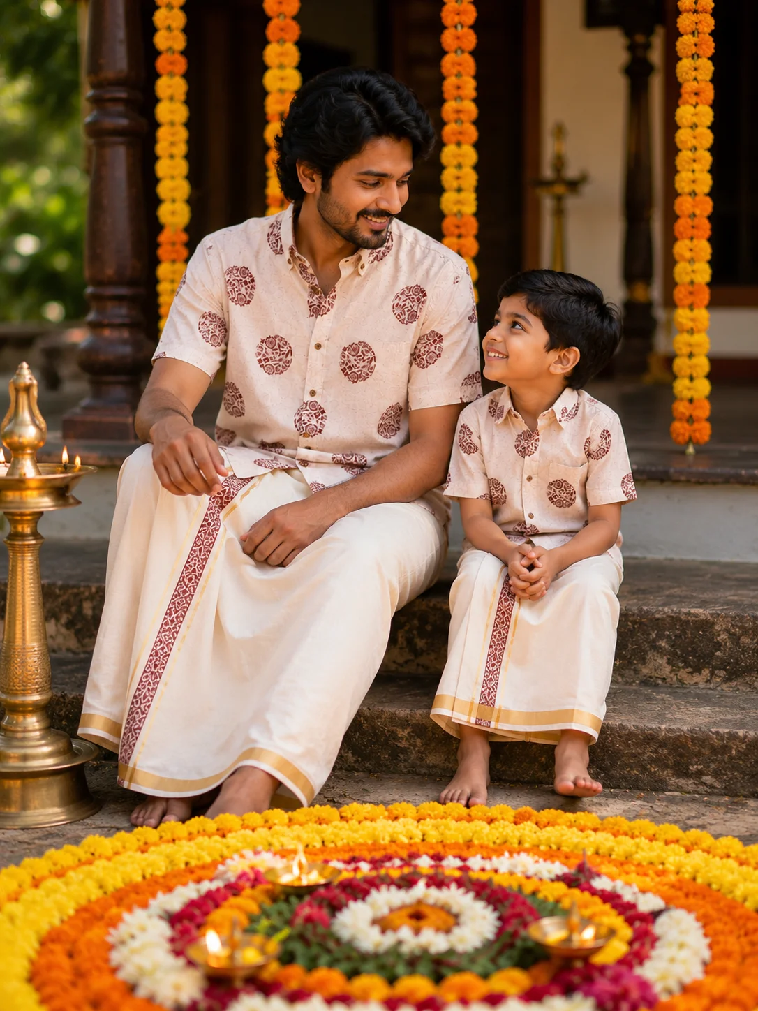 ONAM SHIRT - DHOTI COMBO ( PRE BOOK )