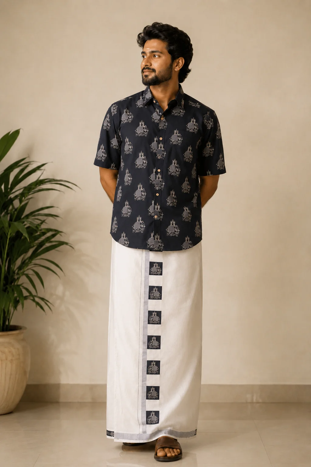 ONAM SHIRT - DHOTI COMBO ( PRE BOOK )
