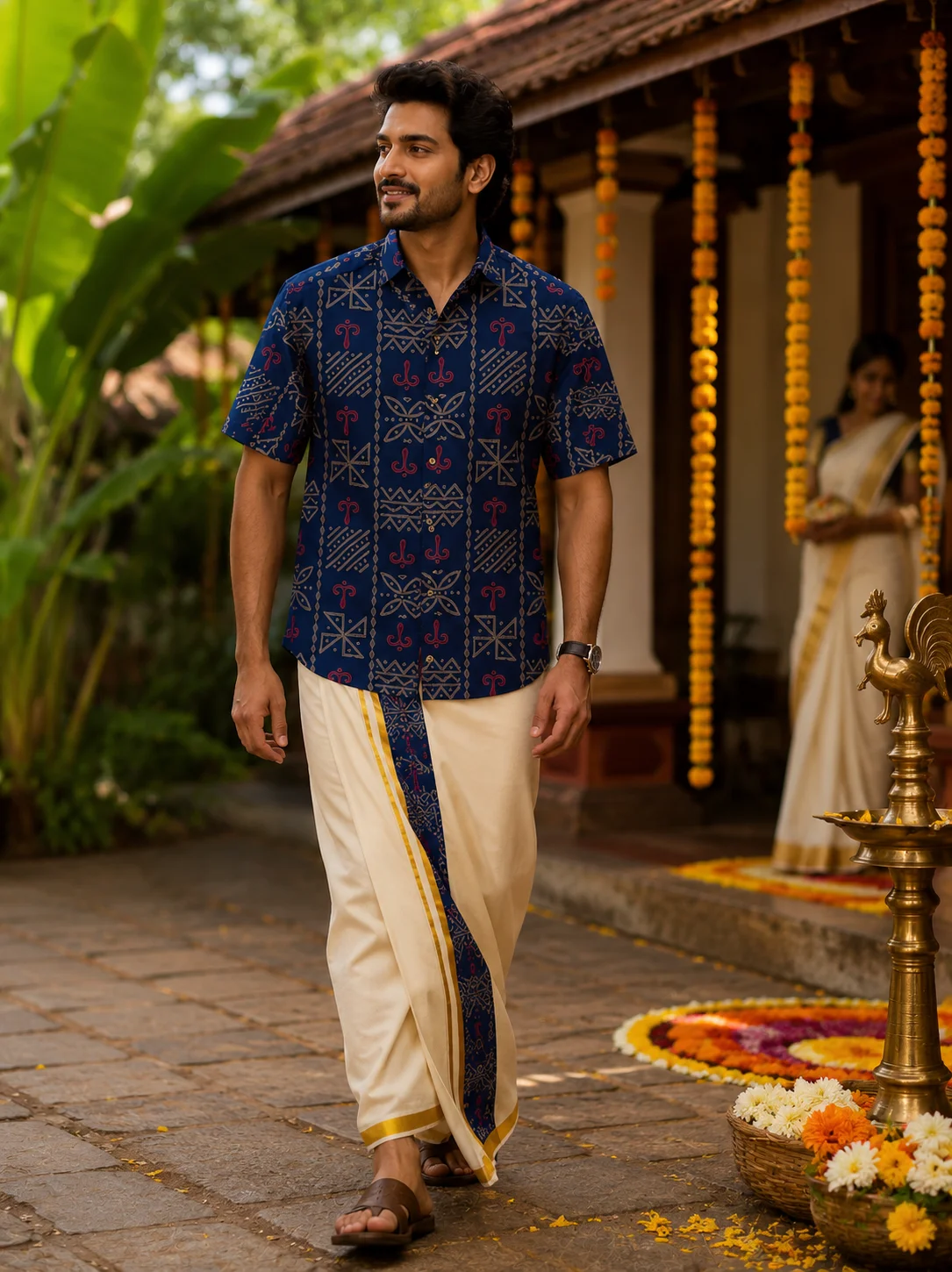 ONAM SHIRT - DHOTI COMBO ( PRE BOOK )