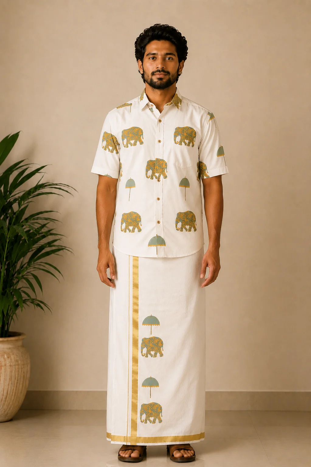 ONAM SHIRT - DHOTI COMBO ( PRE BOOK )