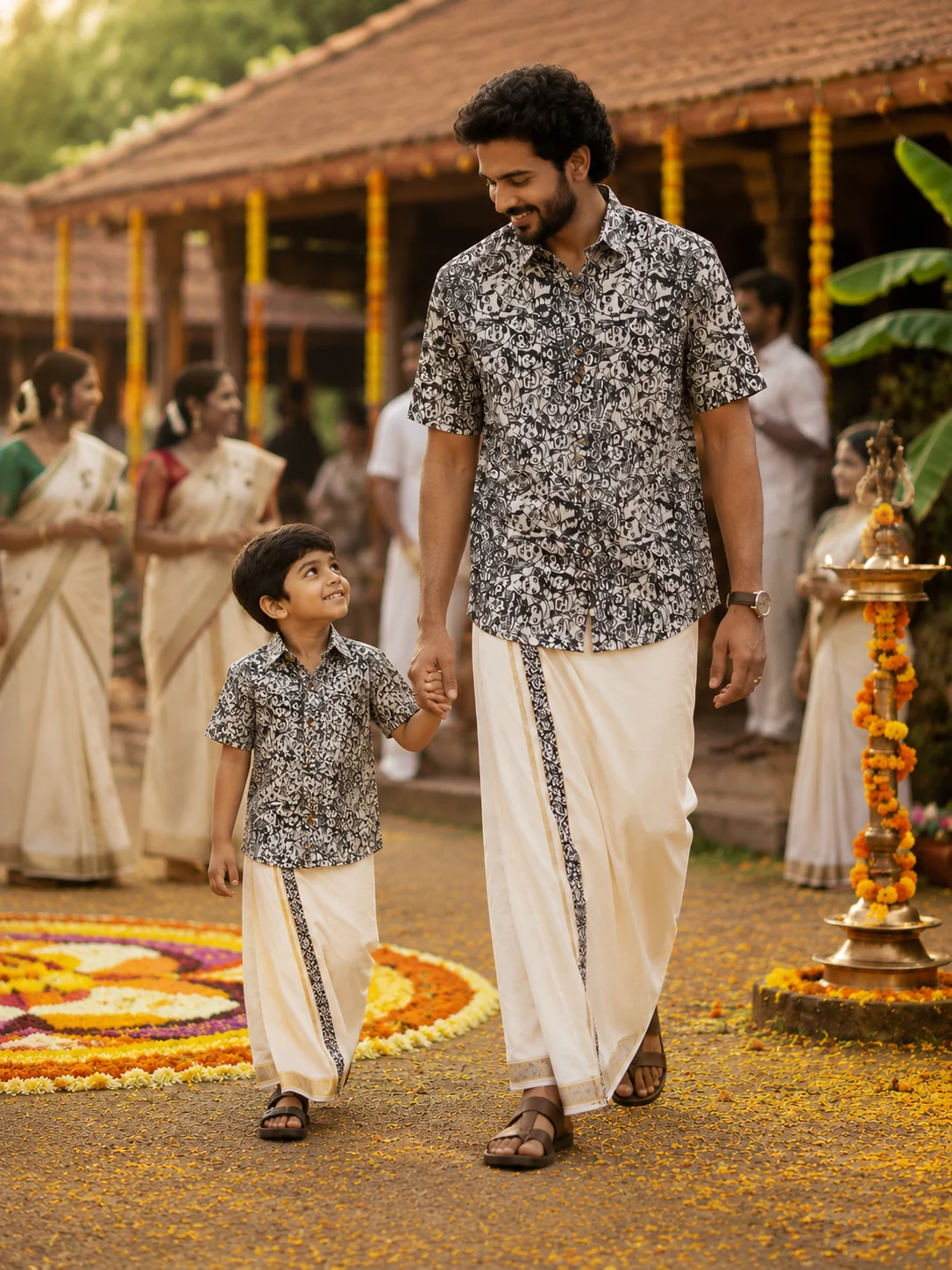 ONAM SHIRT - DHOTI COMBO ( PRE BOOK )