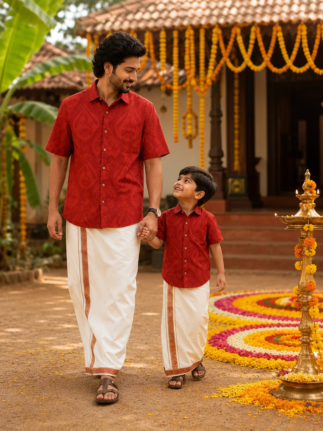 ONAM SHIRT - DHOTI COMBO ( PRE BOOK )
