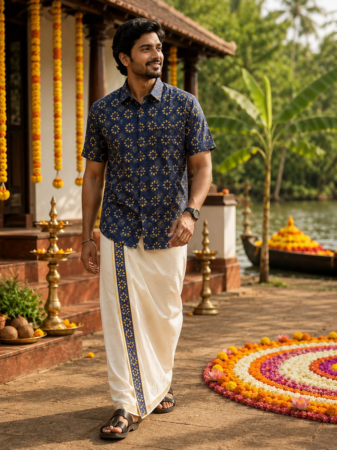 ONAM SHIRT - DHOTI COMBO ( PRE BOOK )