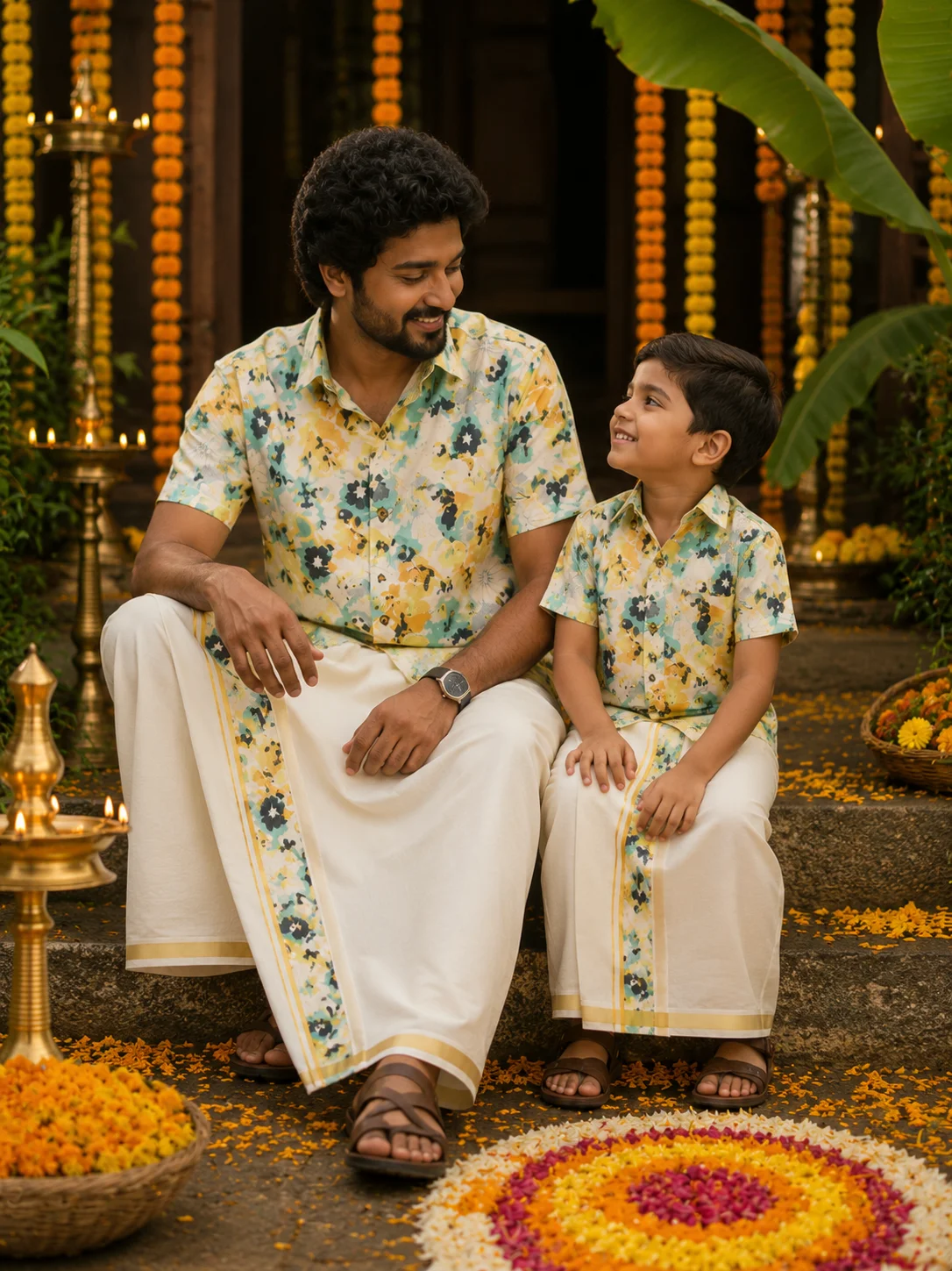 ONAM SHIRT - DHOTI COMBO ( PRE BOOK )