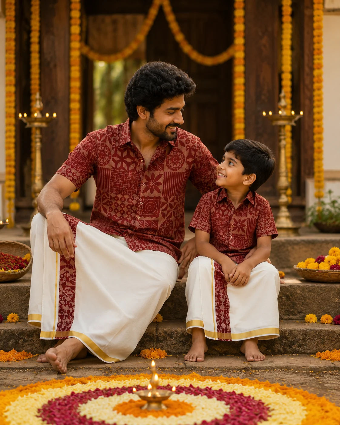 ONAM SHIRT - DHOTI COMBO ( PRE BOOK )