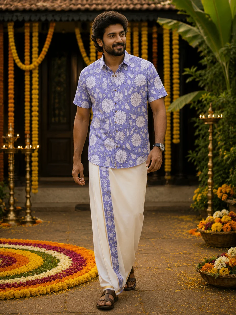 ONAM SHIRT - DHOTI COMBO ( PRE BOOK )