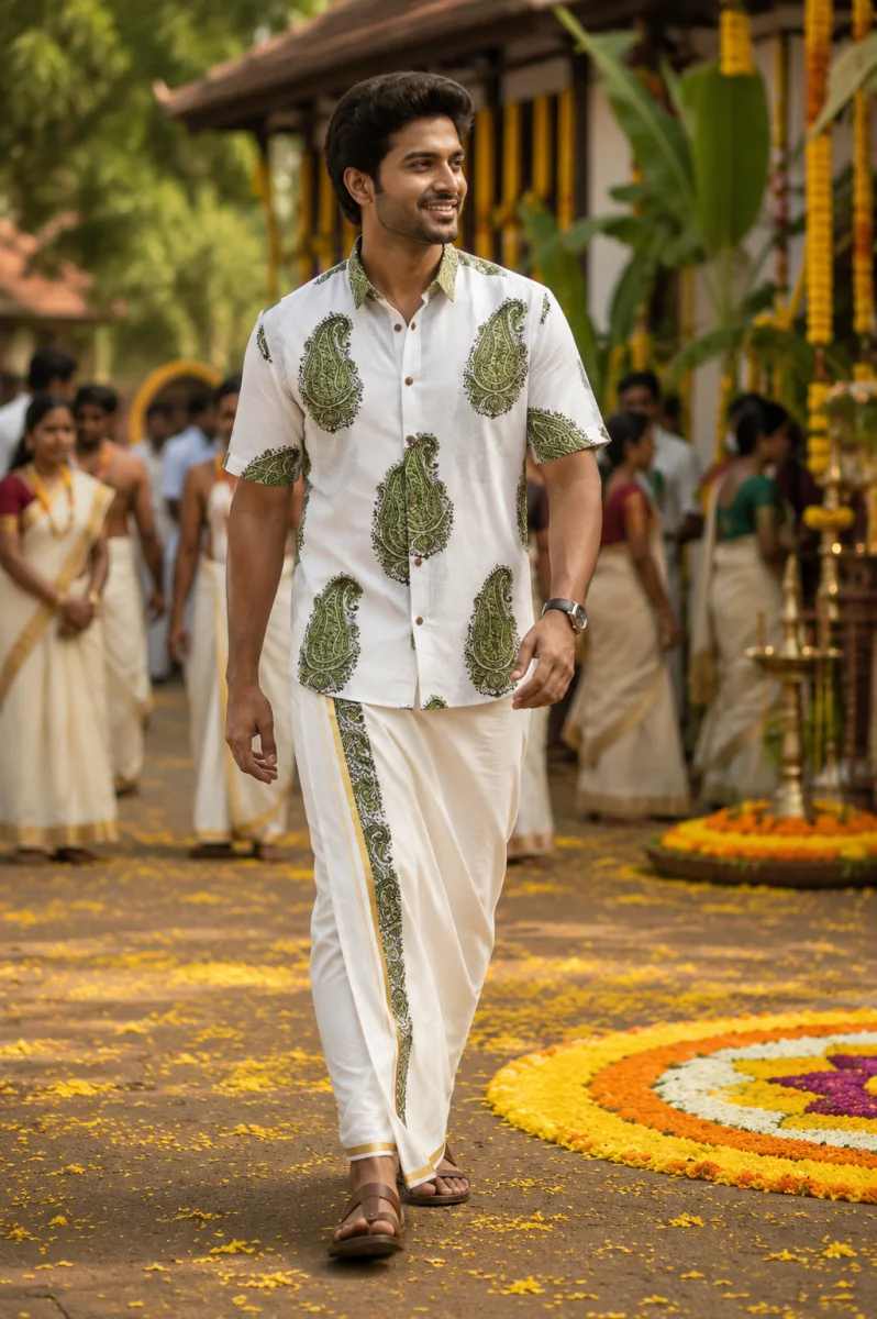 ONAM SHIRT - DHOTI COMBO ( PRE BOOK )