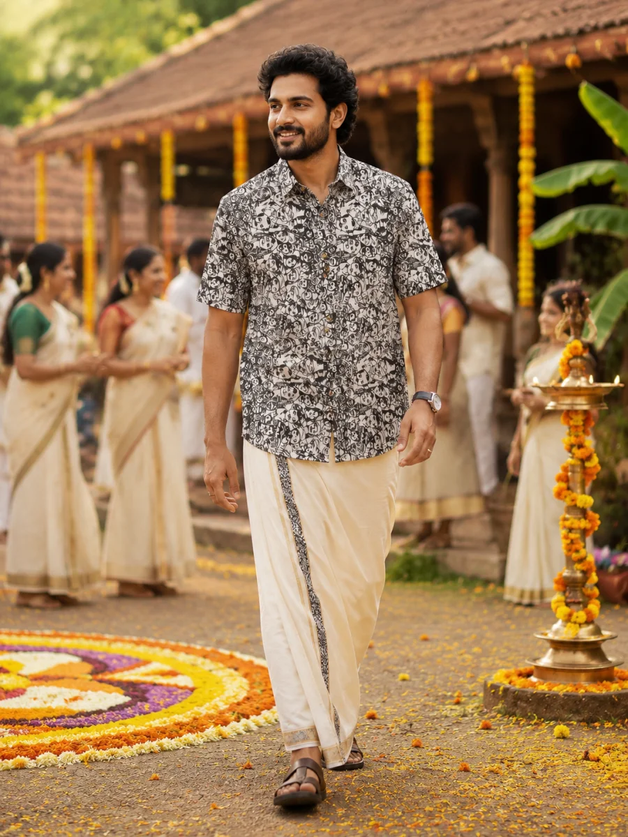 ONAM SHIRT - DHOTI COMBO ( PRE BOOK )