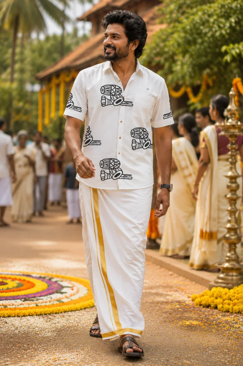 ONAM SHIRT - DHOTI COMBO ( PRE BOOK )