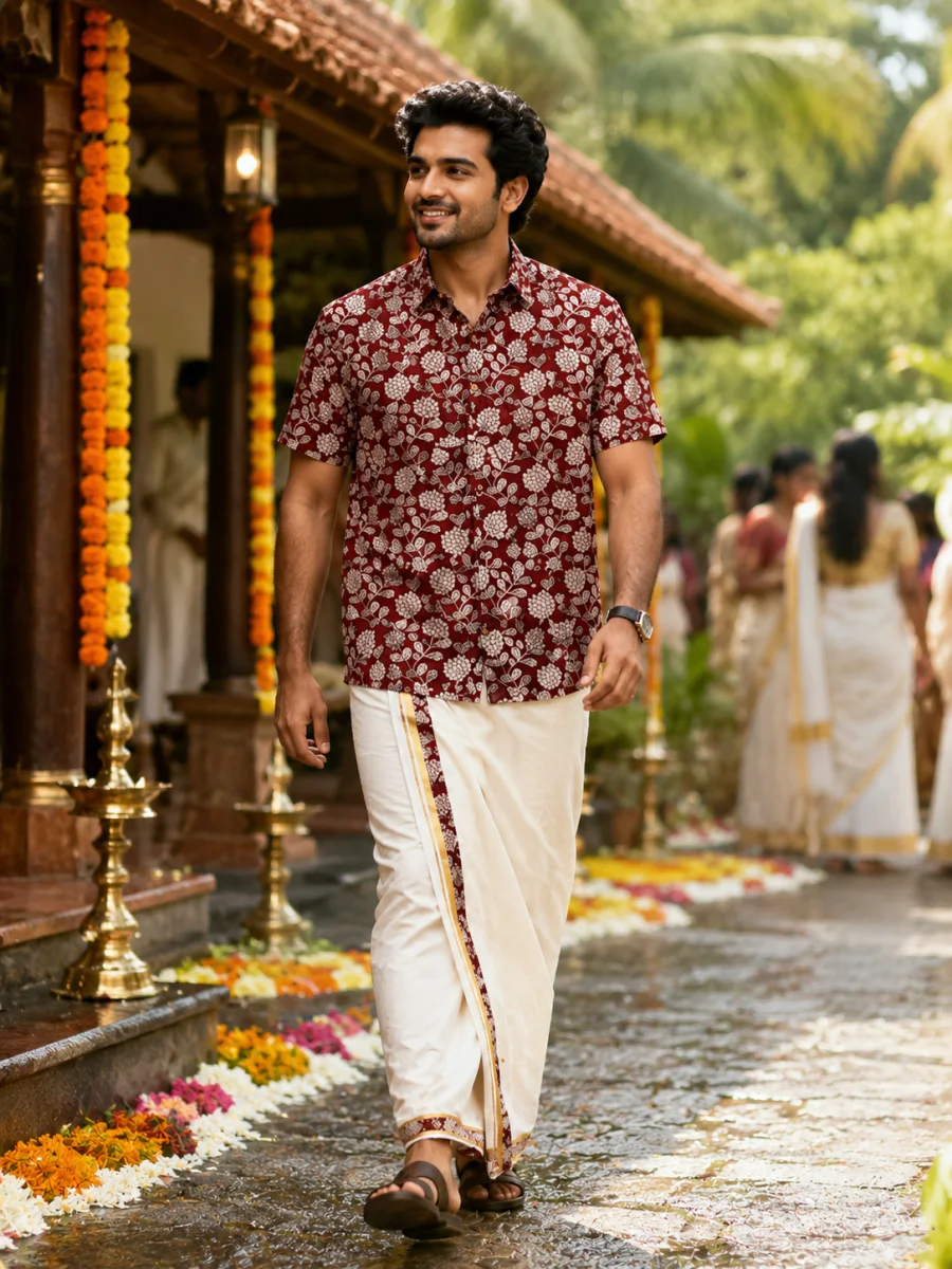 ONAM SHIRT - DHOTI COMBO ( PRE BOOK )