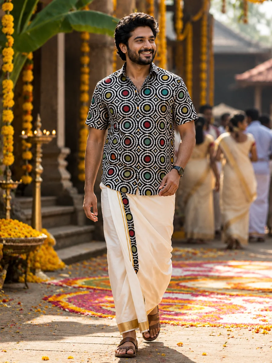 ONAM SHIRT - DHOTI COMBO ( PRE BOOK )