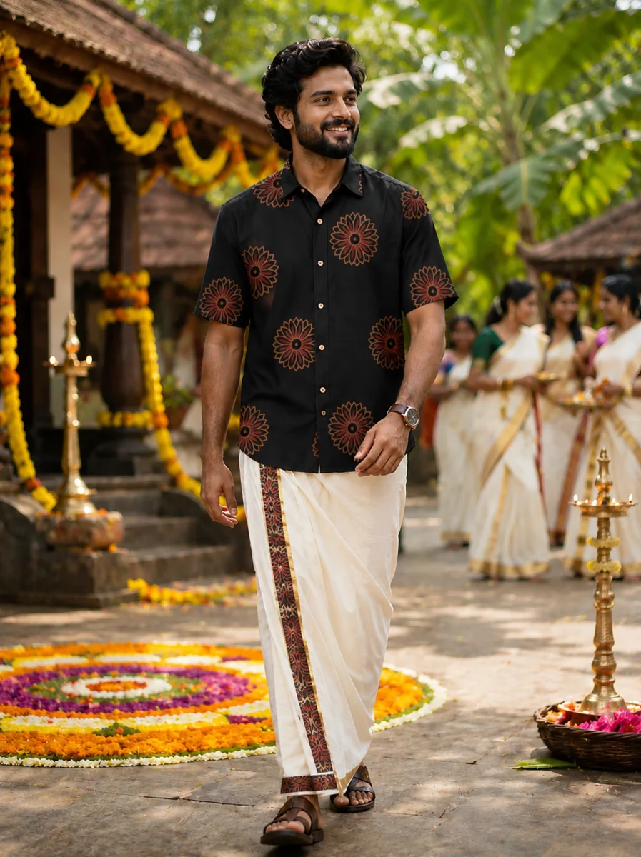 ONAM SHIRT - DHOTI COMBO ( PRE BOOK )