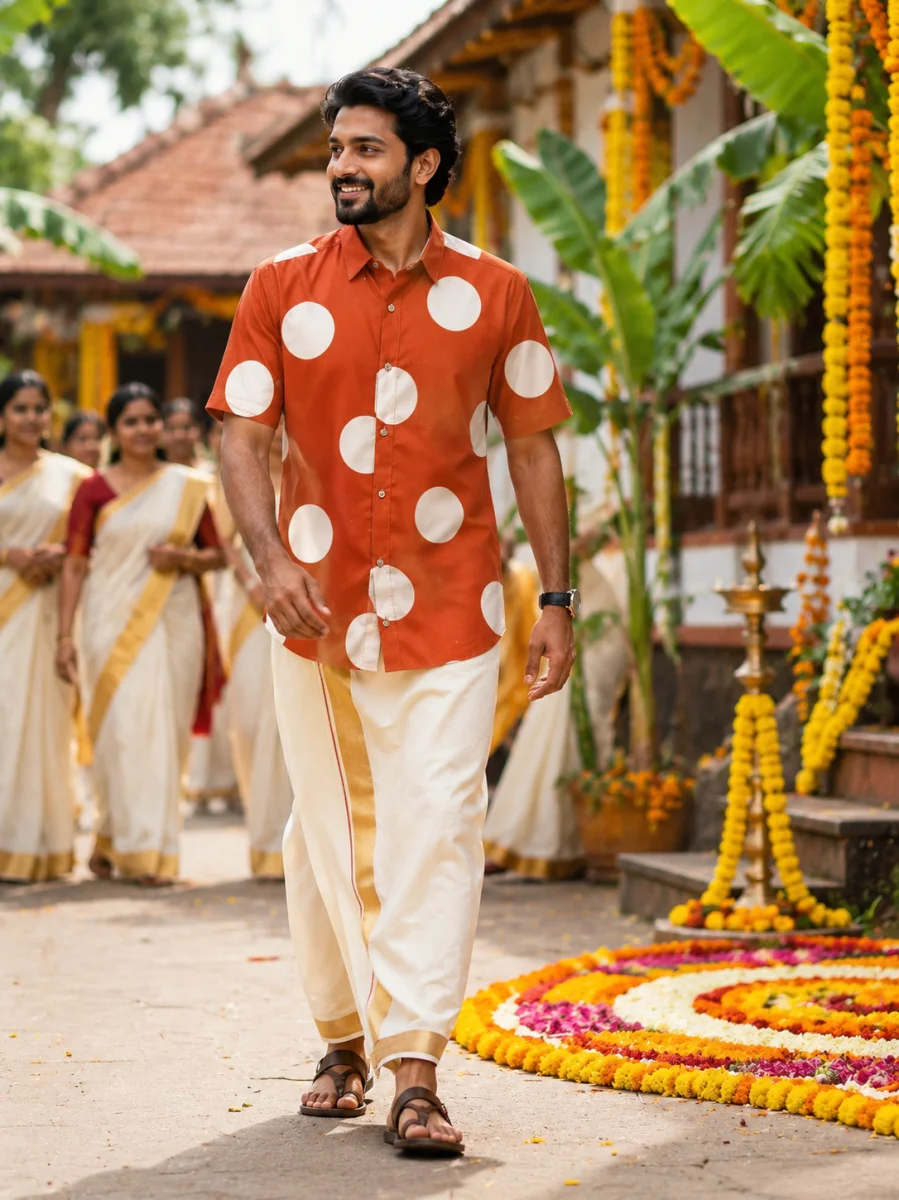 ONAM SHIRT - DHOTI COMBO ( PRE BOOK )